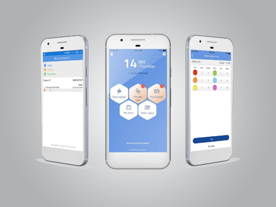 MyHEXplan App on 3 phones